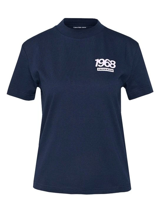 Zdjęcie produktu T-shirt z nadrukiem Calvin Klein Jeans granatowy