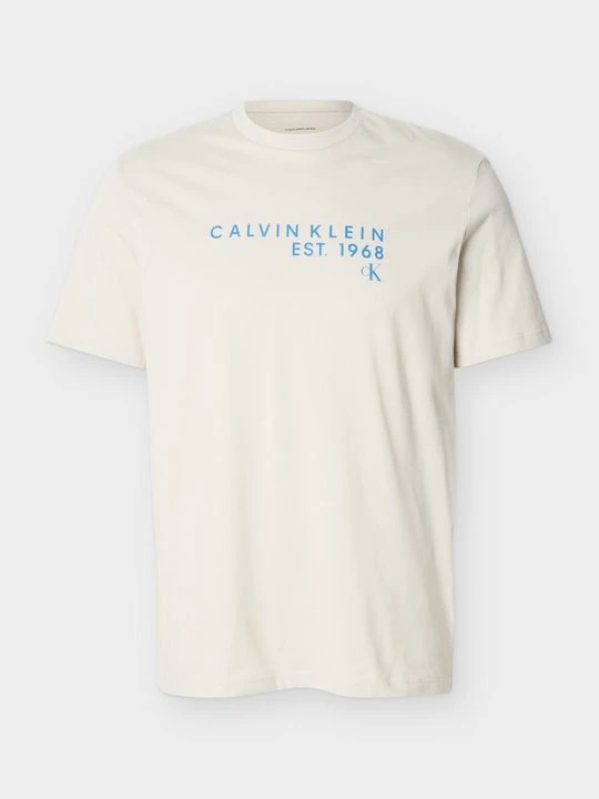 Zdjęcie produktu T-shirt z nadrukiem Calvin Klein Jeans beżowy
