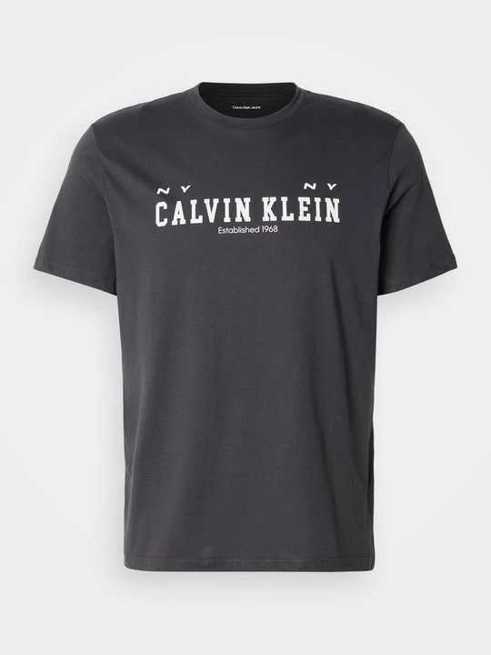 Zdjęcie produktu T-shirt z nadrukiem Calvin Klein Jeans ciemnoszary