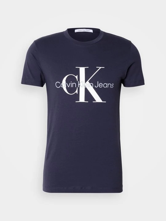 Zdjęcie produktu T-shirt z nadrukiem Calvin Klein Jeans granatowy
