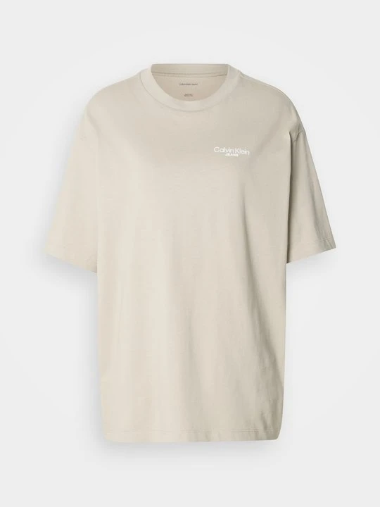 Zdjęcie produktu T-shirt z nadrukiem Calvin Klein Jeans piaskowy