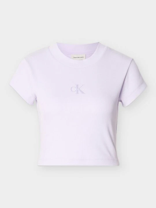 Zdjęcie produktu T-shirt basic Calvin Klein Jeans liliowy