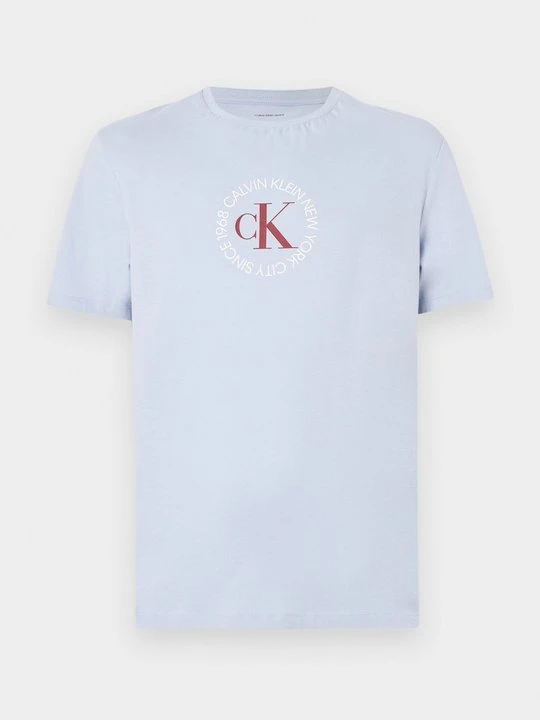 Zdjęcie produktu T-shirt z nadrukiem Calvin Klein Jeans jasnoniebieski