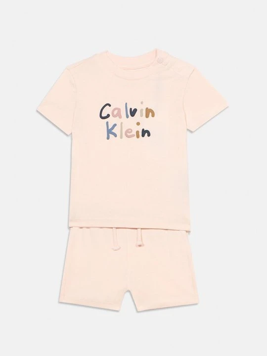 Zdjęcie produktu T-shirt z nadrukiem Calvin Klein Jeans beżowy