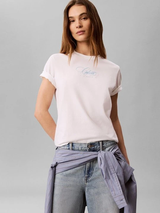 Zdjęcie produktu T-shirt z nadrukiem Calvin Klein Jeans biały