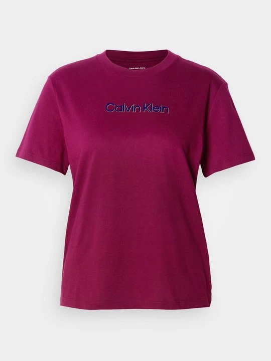 Zdjęcie produktu T-shirt z nadrukiem Calvin Klein Jeans bordowy