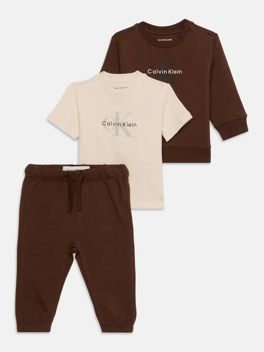 Zdjęcie produktu T-shirt z nadrukiem Calvin Klein Jeans brązowy
