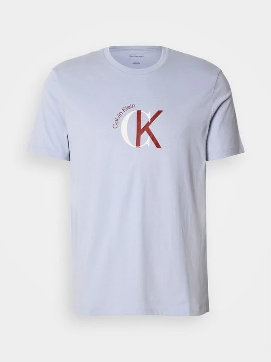 Zdjęcie produktu T-shirt z nadrukiem Calvin Klein Jeans jasnoniebieski