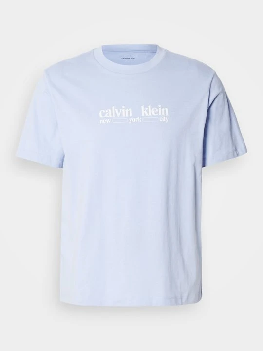 Zdjęcie produktu T-shirt z nadrukiem Calvin Klein Jeans jasnoniebieski