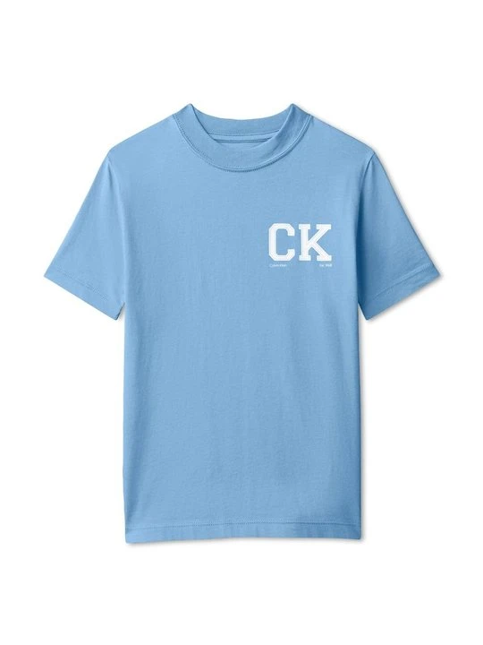 Zdjęcie produktu T-shirt z nadrukiem Calvin Klein Jeans jasnoniebieski