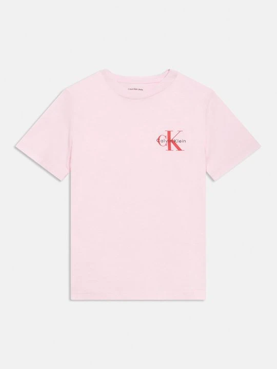 Zdjęcie produktu T-shirt z nadrukiem Calvin Klein Jeans jasnoróżowy