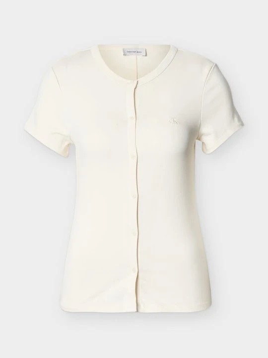 Zdjęcie produktu T-shirt z nadrukiem Calvin Klein Jeans mleczny