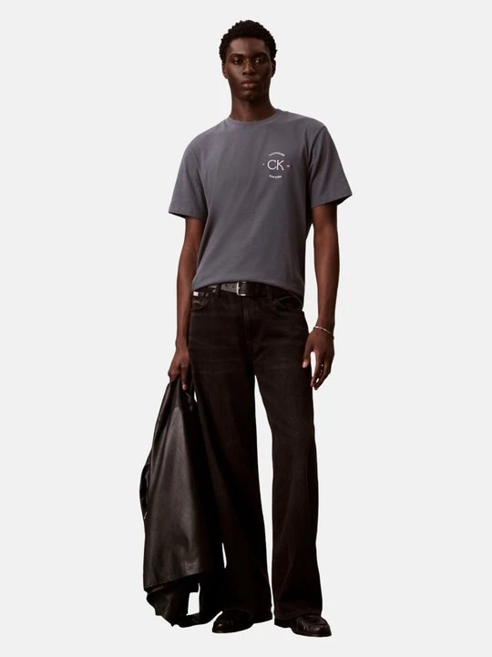 Zdjęcie produktu T-shirt z nadrukiem Calvin Klein Jeans niebieski