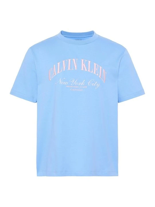 Zdjęcie produktu T-shirt z nadrukiem Calvin Klein Jeans niebieski