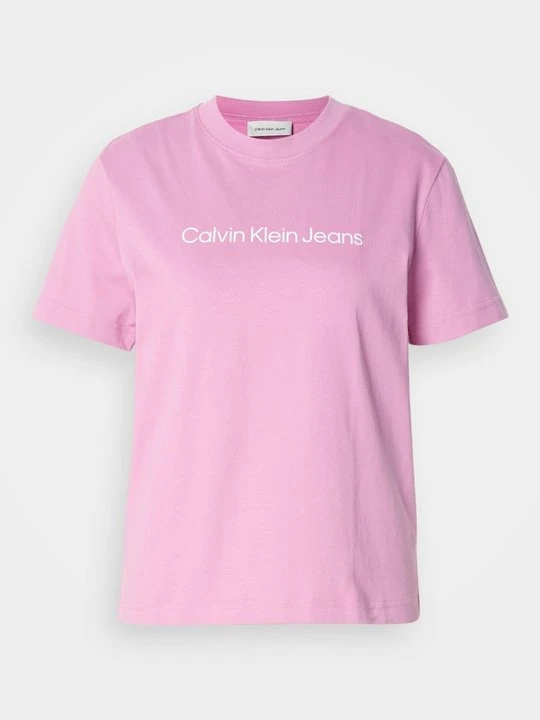 Zdjęcie produktu T-shirt z nadrukiem Calvin Klein Jeans różowy