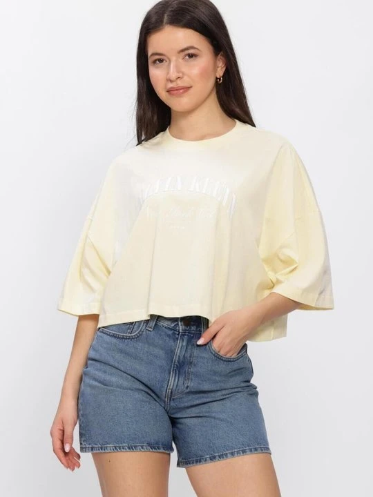 Zdjęcie produktu T-shirt z nadrukiem Calvin Klein żółty