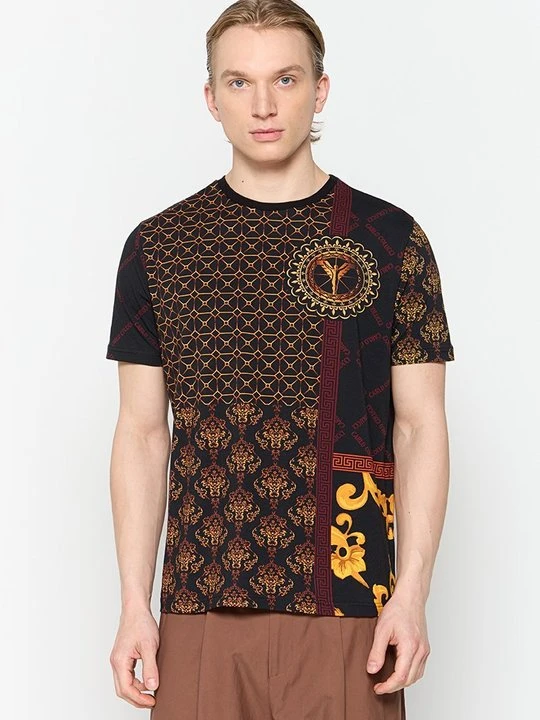 Zdjęcie produktu T-shirt z nadrukiem Carlo Colucci czarny