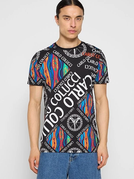 Zdjęcie produktu T-shirt z nadrukiem Carlo Colucci szary