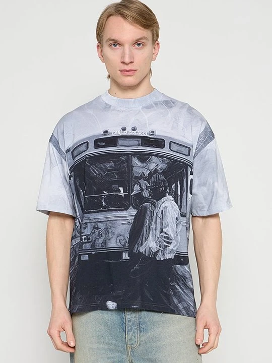 Zdjęcie produktu T-shirt z nadrukiem Carlo Colucci czarny