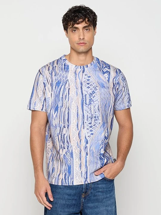 Zdjęcie produktu T-shirt z nadrukiem Carlo Colucci nude