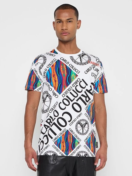 Zdjęcie produktu T-shirt z nadrukiem Carlo Colucci biały