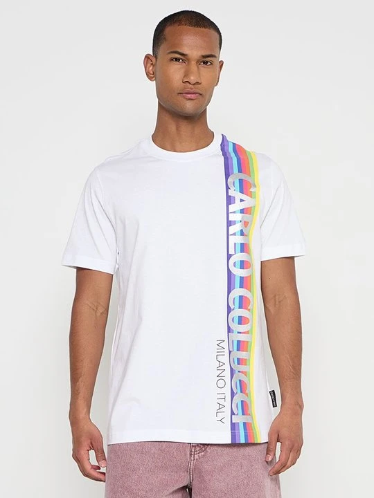 Zdjęcie produktu T-shirt z nadrukiem Carlo Colucci biały