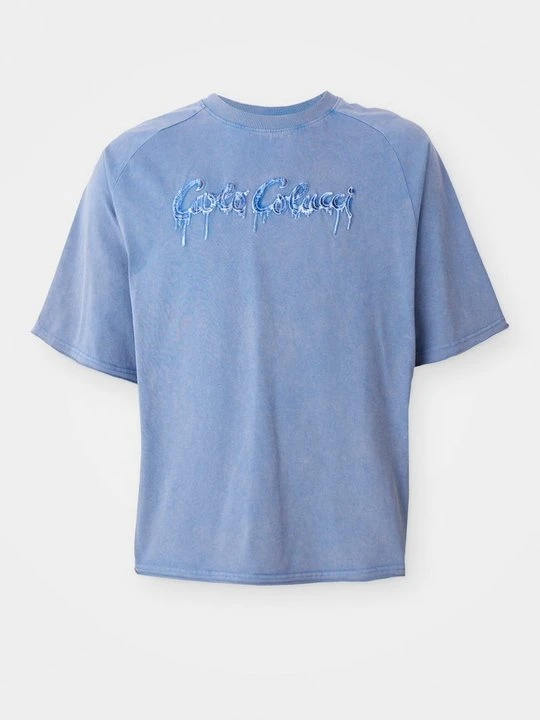 Zdjęcie produktu T-shirt z nadrukiem Carlo Colucci niebieski