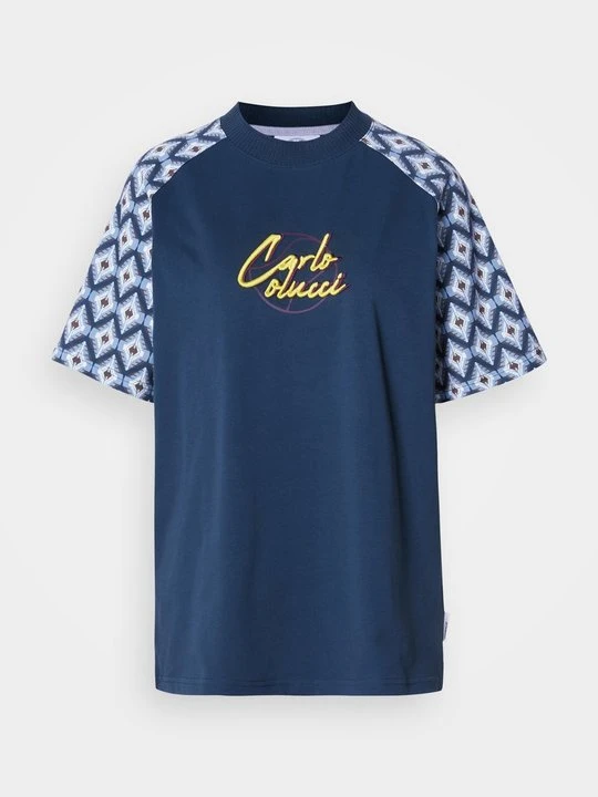 Zdjęcie produktu T-shirt z nadrukiem Carlo Colucci granatowy
