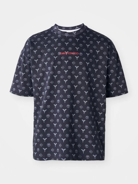 Zdjęcie produktu T-shirt z nadrukiem Carlo Colucci czarny