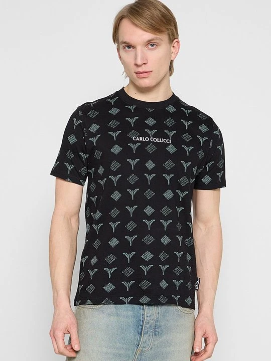 Zdjęcie produktu T-shirt z nadrukiem Carlo Colucci czarny