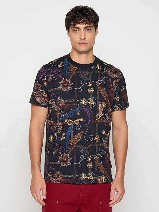Zdjęcie produktu T-shirt z nadrukiem Carlo Colucci czarny