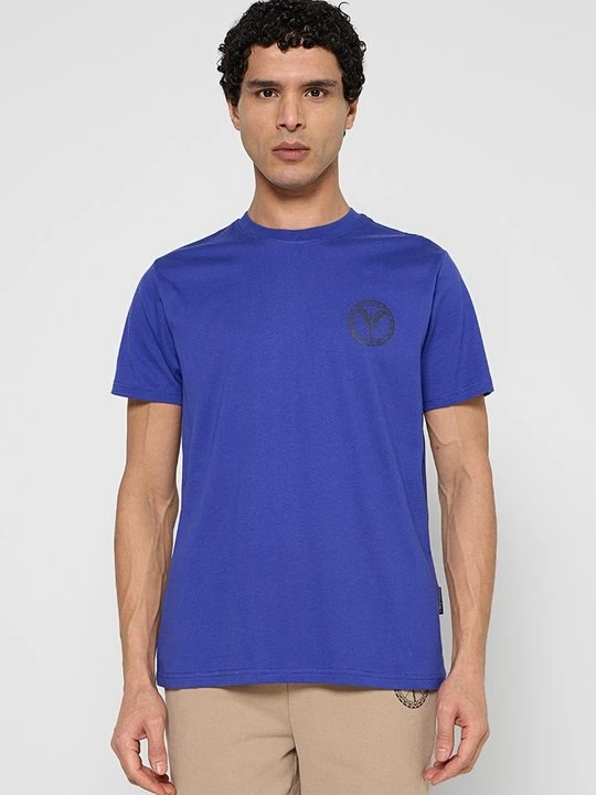Zdjęcie produktu T-shirt z nadrukiem Carlo Colucci niebieski