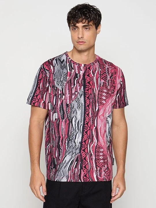 Zdjęcie produktu T-shirt z nadrukiem Carlo Colucci różowy