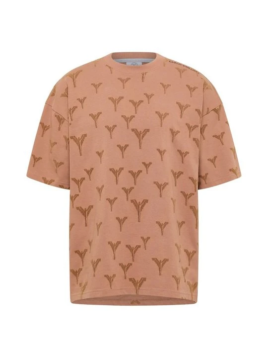 Zdjęcie produktu T-shirt z nadrukiem Carlo Colucci ochra