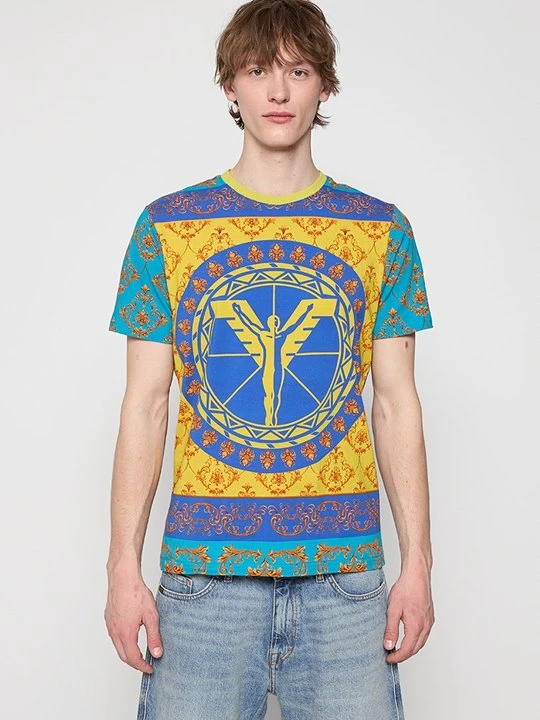 Zdjęcie produktu T-shirt z nadrukiem Carlo Colucci petrol