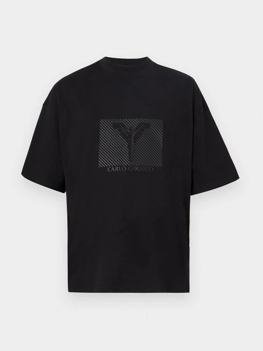 Zdjęcie produktu T-shirt z nadrukiem Carlo Colucci czarny