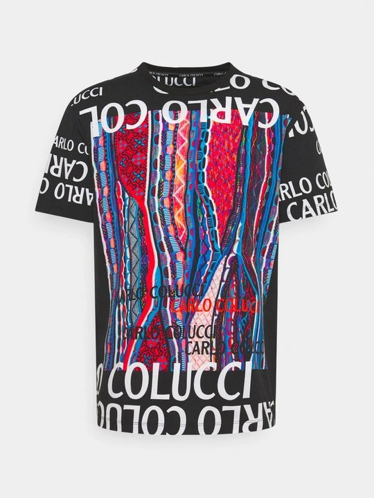 Zdjęcie produktu T-shirt z nadrukiem Carlo Colucci czarny