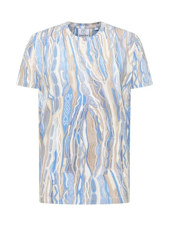 Zdjęcie produktu T-shirt z nadrukiem Carlo Colucci piaskowy