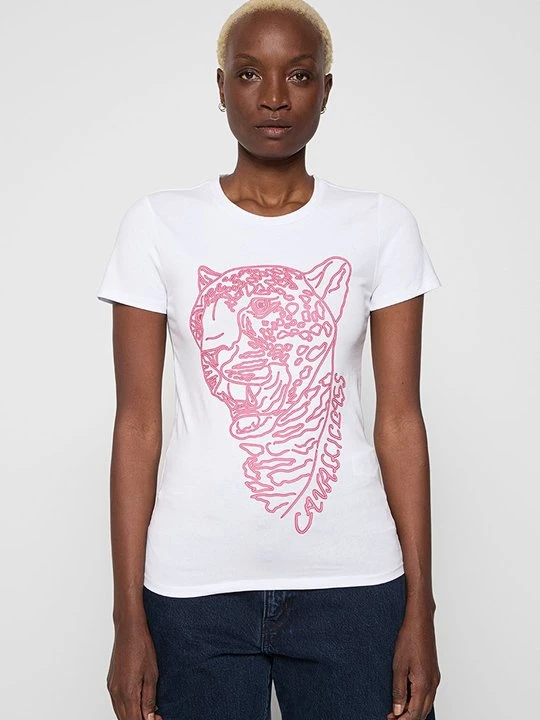 Zdjęcie produktu T-shirt z nadrukiem Cavalli Class biały