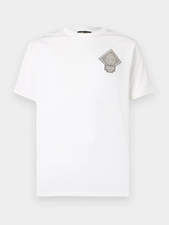 Zdjęcie produktu T-shirt z nadrukiem Cavalli UOMO biały