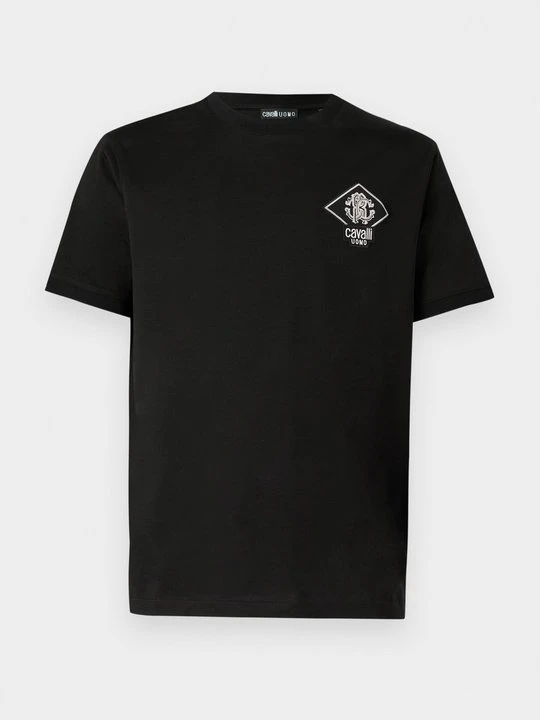 Zdjęcie produktu T-shirt z nadrukiem Cavalli UOMO czarny