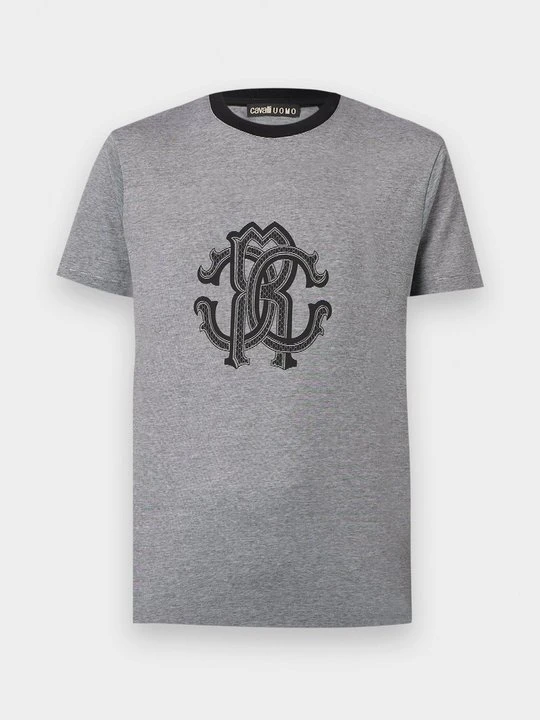 Zdjęcie produktu T-shirt z nadrukiem Cavalli UOMO czarny