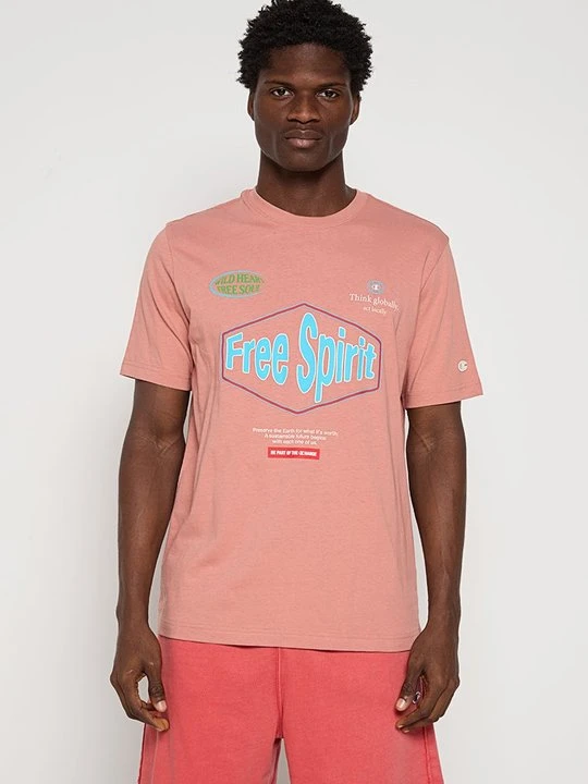 Zdjęcie produktu T-shirt z nadrukiem Champion morelowy