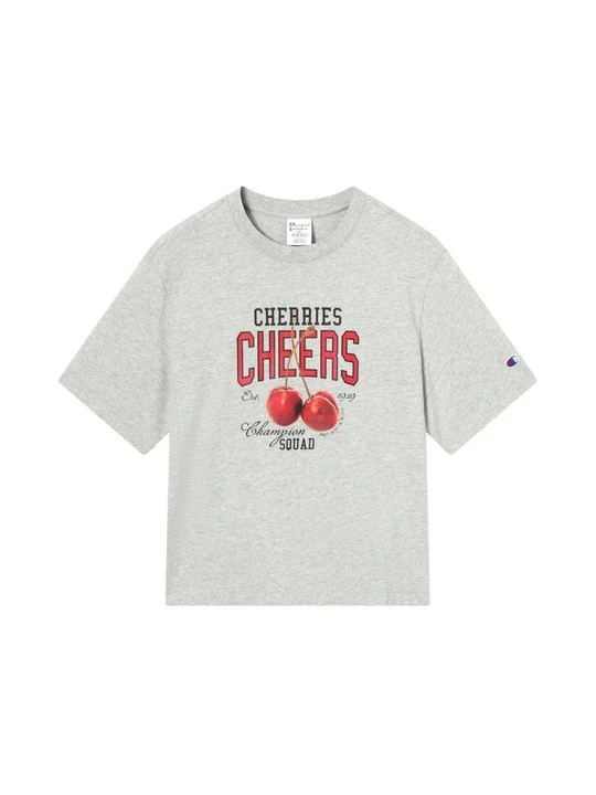 Zdjęcie produktu T-shirt z nadrukiem Champion jasnoszary