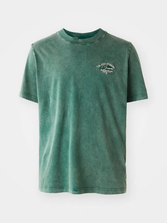 Zdjęcie produktu T-shirt z nadrukiem Champion ciemnozielony