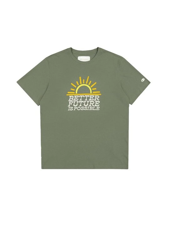 Zdjęcie produktu T-shirt z nadrukiem Champion oliwkowy