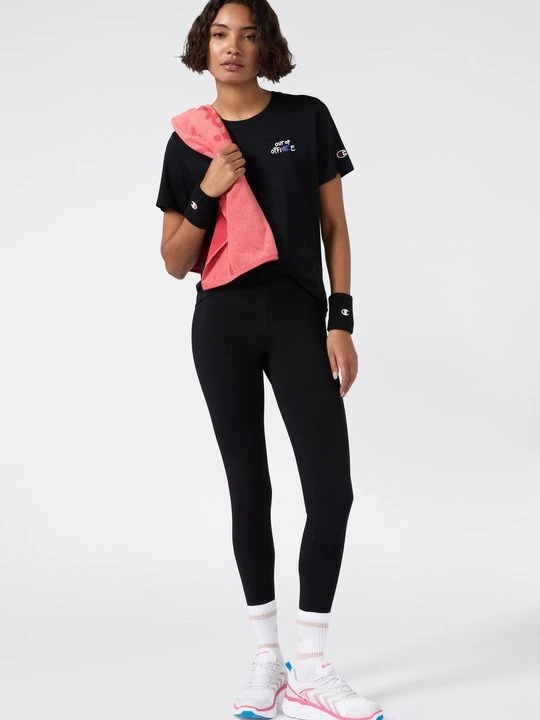 Zdjęcie produktu T-shirt z nadrukiem Champion czarny