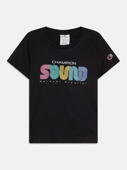 Zdjęcie produktu T-shirt z nadrukiem Champion czarny