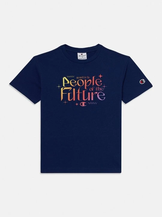 Zdjęcie produktu T-shirt z nadrukiem Champion granatowy