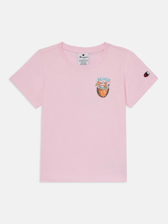 Zdjęcie produktu T-shirt z nadrukiem Champion jasnoróżowy